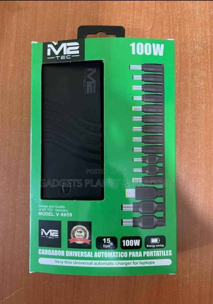 M2 Tec Universal Laptop Charger With 15 Tips - 100w